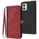 Moto G 5G 2023 Side Buckle Double Fold Hand Strap Leather Phone Case - Red