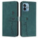 Moto G 5G 2023 Skin Feel Heart Embossed Leather Phone Case - Green