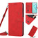 Moto G 5G 2023 Skin Feel Heart Pattern Leather Phone Case with Lanyard - Red