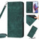 Moto G 5G 2023 Skin Feel Stripe Pattern Leather Phone Case with Lanyard - Green