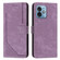 Moto G 5G 2023 Skin Feel Stripe Pattern Leather Phone Case with Lanyard - Purple