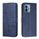 Moto G 5G 2023 Stitching Calf Texture Buckle Leather Phone Case - Blue