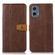 Moto G 5G 2023 Stitching Thread Calf Texture Leather Phone Case - Coffee