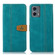 Moto G 5G 2023 Stitching Thread Calf Texture Leather Phone Case - Light Green