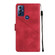 Moto G Play 2023 / G Power 2022 Skin-feel Embossed Leather Phone Case - Red