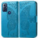 Moto G Play 2023 Butterfly Love Flower Embossed Flip Leather Phone Case - Blue