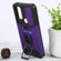 Moto G Play 2023 Camera Shield Card Slot Phone Case with Ring Holder - Purple