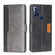 Moto G Play 2023 Contrast Color Side Buckle Leather Phone Case - Black + Grey