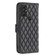 Moto G Play 2023 Diamond Lattice Wallet Leather Flip Phone Case - Black
