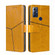 Moto G Play 2023 Geometric Stitching Horizontal Flip Leather Phone Case - Yellow