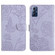 Moto G Play 2023 HT03 Skin Feel Butterfly Embossed Flip Leather Phone Case - Purple