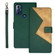 Moto G Play 2023 idewei Two-color Splicing Leather Phone Case - Green