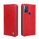 Moto G Play 2023 Non-Magnetic Retro Texture Horizontal Flip Leather Case - Red