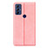 Moto G Play 2023 Retro-skin Magnetic Suction Leather Phone Case - Pink