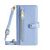 Moto G Play 2023 Sheep Texture Cross-body Zipper Wallet Leather Phone Case - Blue