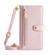 Moto G Play 2023 Sheep Texture Cross-body Zipper Wallet Leather Phone Case - Pink