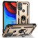 Moto G Play 2023 Shockproof TPU + PC Phone Case with Holder - Gold