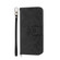 Moto G Play 2023 Skin-feel Flowers Embossed Wallet Leather Phone Case - Black