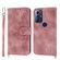 Moto G Play 2023 Skin-feel Flowers Embossed Wallet Leather Phone Case - Pink