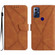 Moto G Play 2023 Stitching Embossed Leather Phone Case - Brown