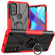 Moto G Play 2023/G Pure/G Power 2022 Armor Bear Shockproof PC + TPU Phone Case with Ring - Red