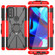 Moto G Play 2023/G Pure/G Power 2022 Armor Bear Shockproof PC + TPU Phone Case with Ring - Red