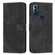 Moto G Power 2022/G Play 2023 Skin Feel Stripe Pattern Leather Phone Case with Lanyard - Black