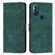 Moto G Power 2022/G Play 2023 Skin Feel Stripe Pattern Leather Phone Case with Lanyard - Green