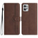 Moto G Power 2023 Heart Pattern Skin Feel Leather Phone Case - Brown