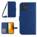 Moto G Power 2023 HT04 Skin Feel Sun Flower Embossed Flip Leather Phone Case with Lanyard - Dark Blue