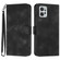 Moto G Power 2023 Line Pattern Skin Feel Leather Phone Case - Black