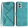 Moto G Power 2023 Line Pattern Skin Feel Leather Phone Case - Light Blue