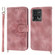 Moto G Power 2023 Skin-feel Flowers Embossed Wallet Leather Phone Case - Pink