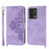 Moto G Power 2023 Skin-feel Flowers Embossed Wallet Leather Phone Case - Purple