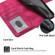 Moto G Power 2023 Skin-feel Flowers Embossed Wallet Leather Phone Case - Wine Red