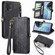 Moto G Stylus 4G 2023 Geometric Zipper Wallet Side Buckle Leather Phone Case - Black