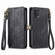 Moto G Stylus 4G 2023 Geometric Zipper Wallet Side Buckle Leather Phone Case - Black