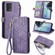 Moto G Stylus 4G 2023 Geometric Zipper Wallet Side Buckle Leather Phone Case - Purple