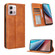 Moto G Stylus 4G 2023 Magnetic Buckle Retro Texture Leather Phone Case - Brown