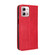 Moto G Stylus 4G 2023 Magnetic Buckle Retro Texture Leather Phone Case - Red