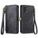 Moto G Stylus 5G 2023 Geometric Zipper Wallet Side Buckle Leather Phone Case - Black