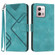 Moto G Stylus 5G 2023 Line Pattern Skin Feel Leather Phone Case - Light Blue