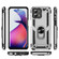 Moto G Stylus 5G 2023 Shockproof TPU + PC Phone Case with Holder - Silver