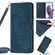 Moto G Stylus 5G 2023 Skin Feel Stripe Pattern Leather Phone Case with Lanyard - Blue
