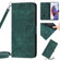 Moto G Stylus 5G 2023 Skin Feel Stripe Pattern Leather Phone Case with Lanyard - Green