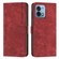 Moto G Stylus 5G 2023 Skin Feel Stripe Pattern Leather Phone Case with Lanyard - Red