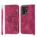 Moto G Stylus 5G 2023 Skin-feel Flowers Embossed Wallet Leather Phone Case - Wine Red