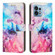 Moto X40/X40 Pro/Edge+ 2023 Painted Marble Pattern Leather Phone Case - Pink Purple