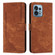 Moto X40/X40 Pro/Edge+ 2023 Skin Feel Stripe Pattern Leather Phone Case with Lanyard - Brown