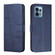 Moto X40/X40 Pro/Edge+ 2023 Stitching Calf Texture Buckle Leather Phone Case - Blue